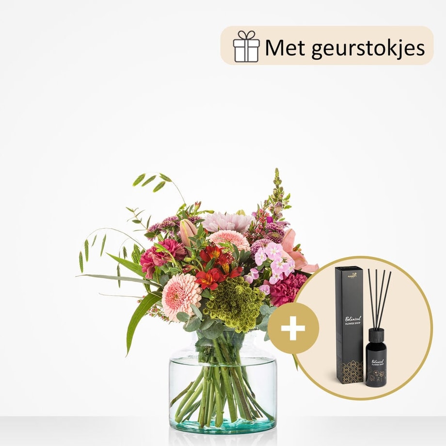 Flower happiness bouquet (gift set with scented sticks)