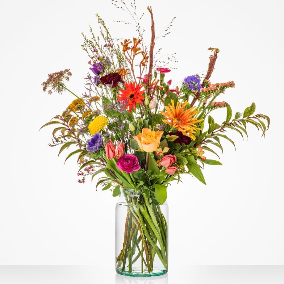 Colorful winter bouquet