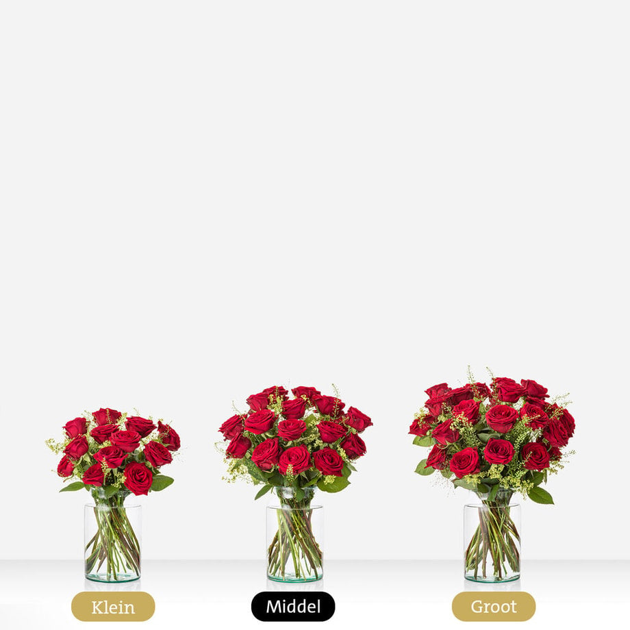 Lovely red roses bouquet