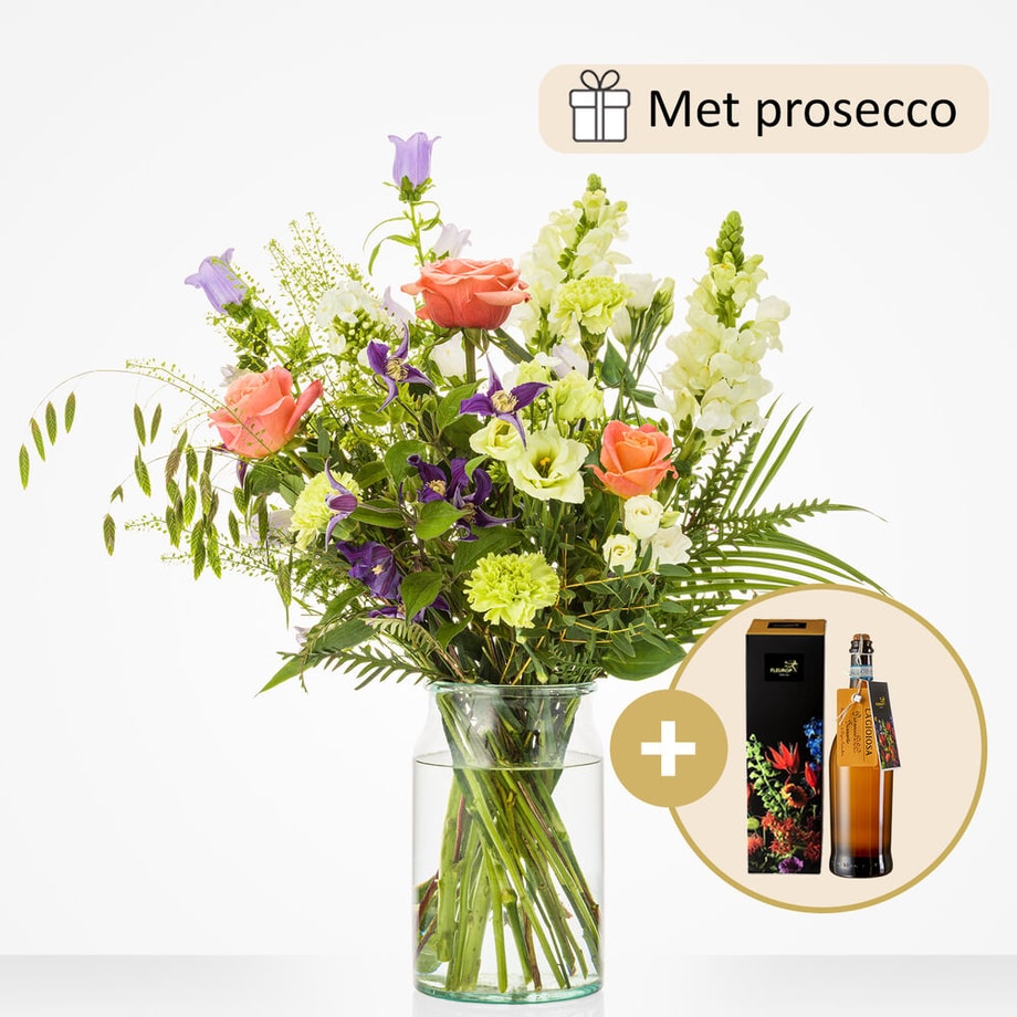 Bruisend boeket (cadeauset met Prosecco)