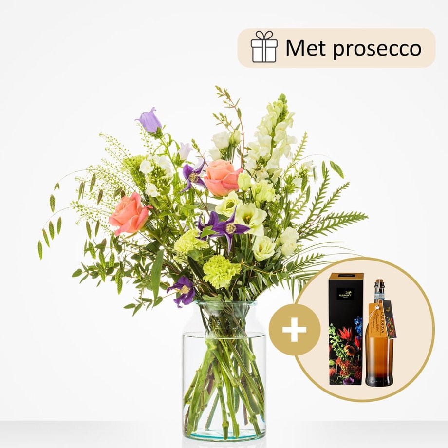 Bruisend boeket (cadeauset met Prosecco)