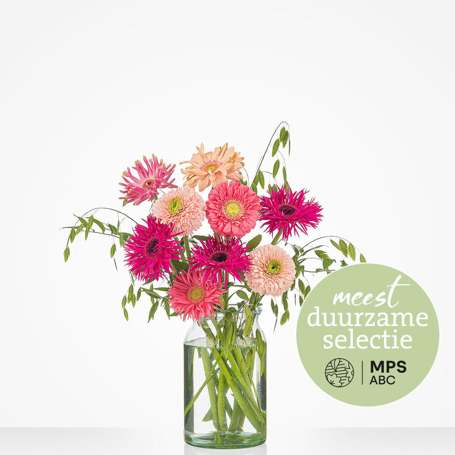 Sustainable gerbera bouquet