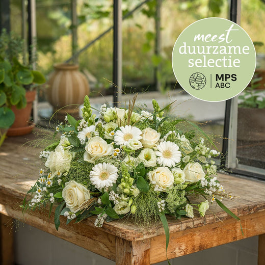 Duurzaam wit rouwstuk