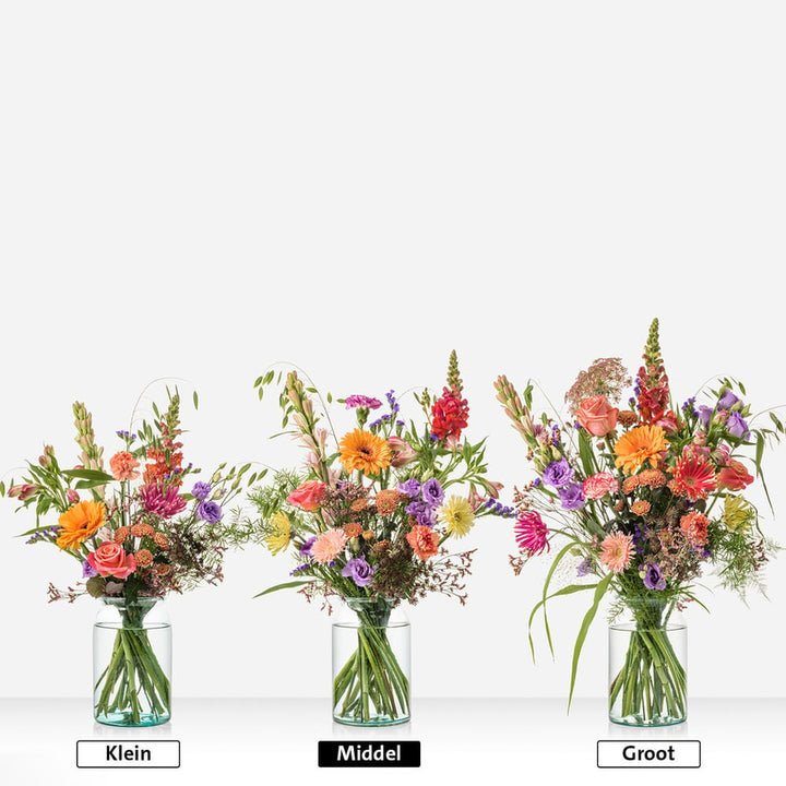 Feestelijk boeket (inclusief vaas!)