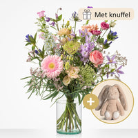 Geboorte boeket (cadeauset met knuffel)