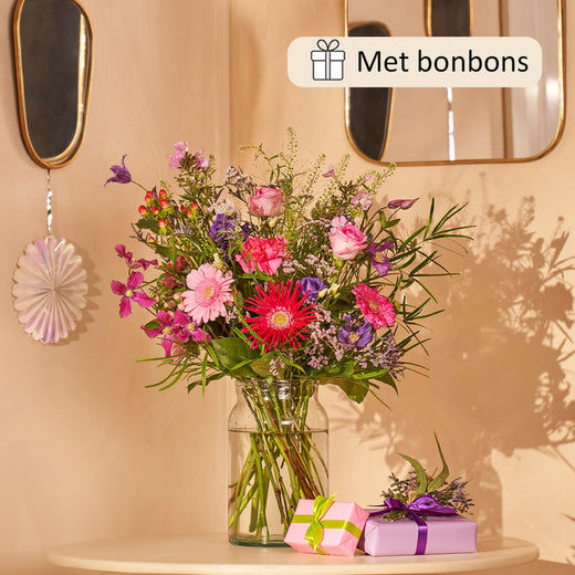 Heartwarming bouquet (gift set with chocolate)