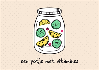 Potje met vitamines