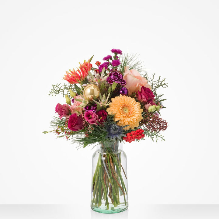 Colourful Christmas greeting bouquet