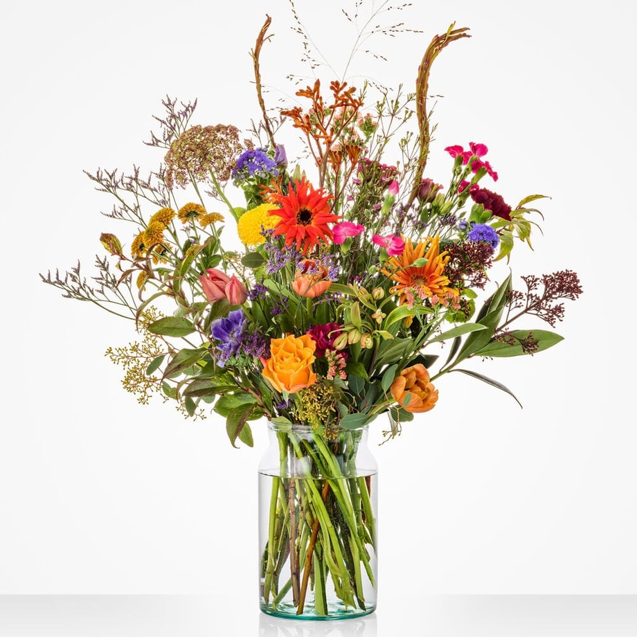 Colorful winter bouquet