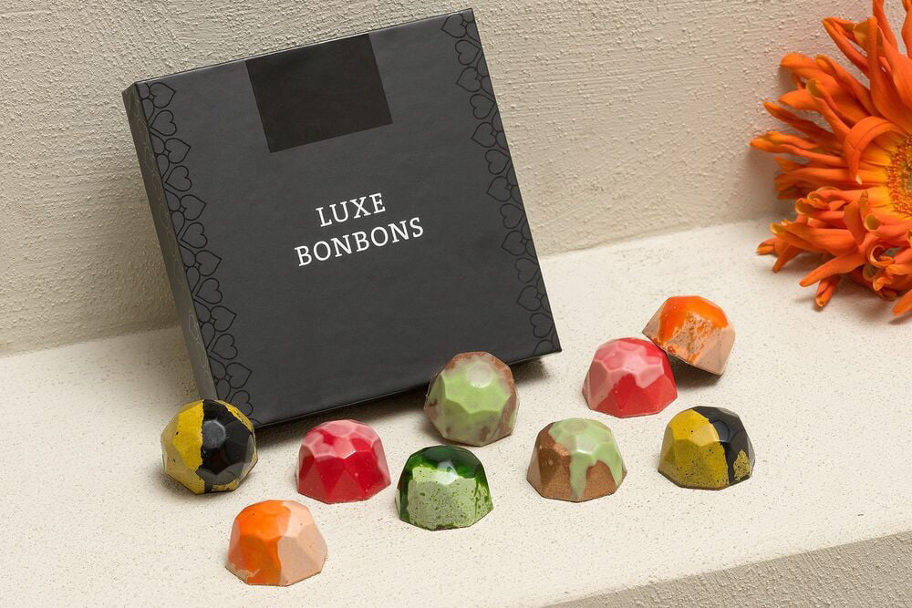 Luxury chocolates in gift box