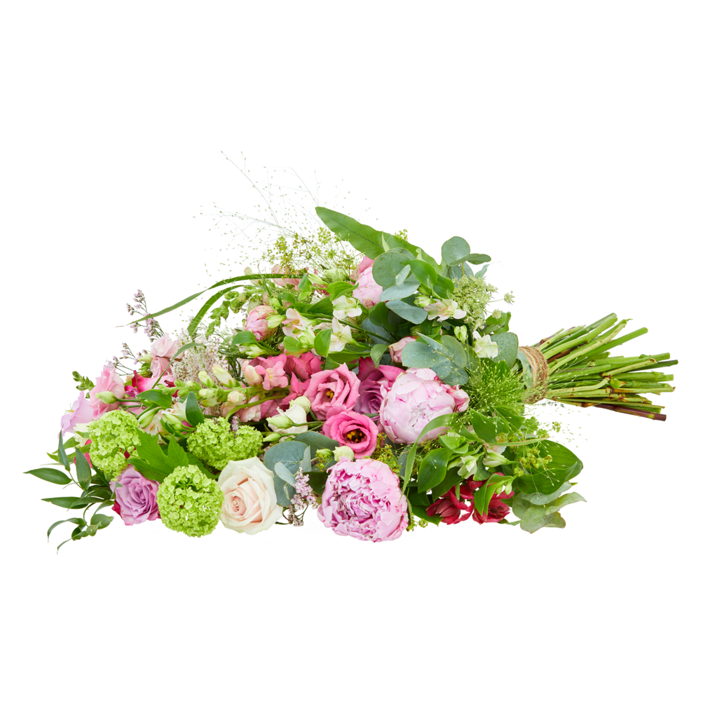 Pioenpracht rouwboeket