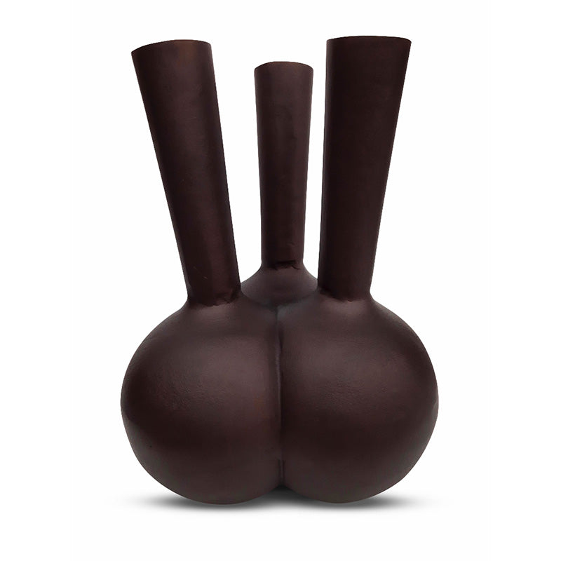 Horn Vase 3 Openings Copper