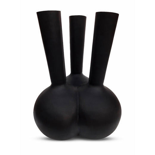 Horn Vase 3 Openings Black