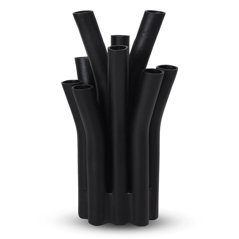 Horn Vase 12 Openings Black