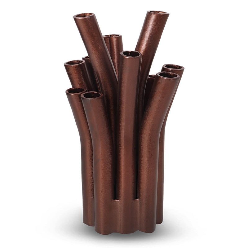 Horn Vase 12 Openings Copper