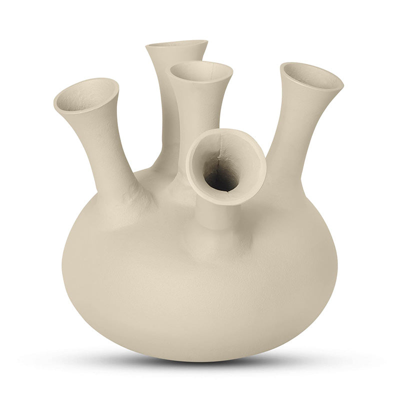 Horn Vase 5 Openings Sand