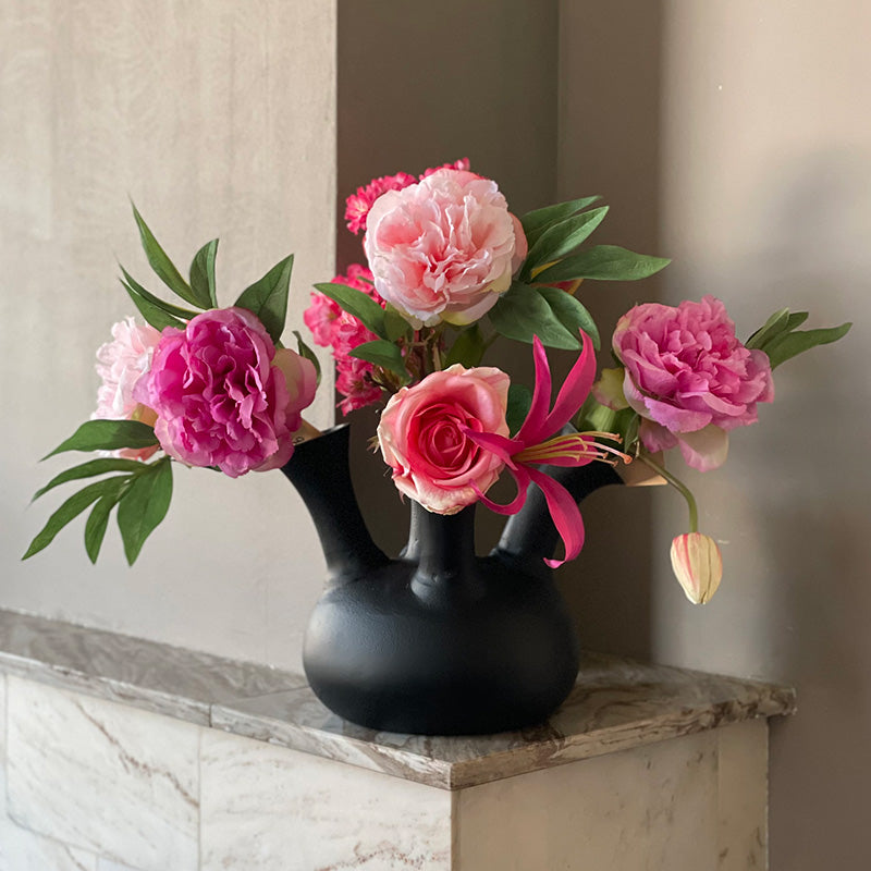 Toetervaas 5 Openingen Zwart Mini