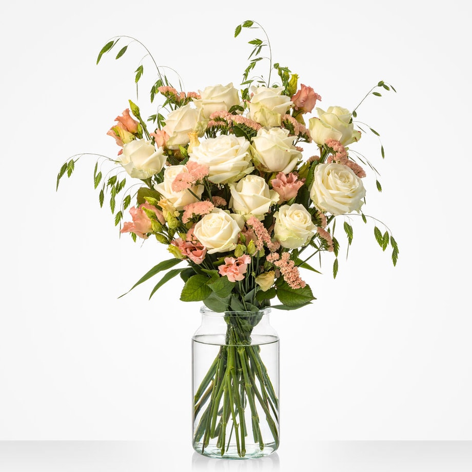 White roses bouquet