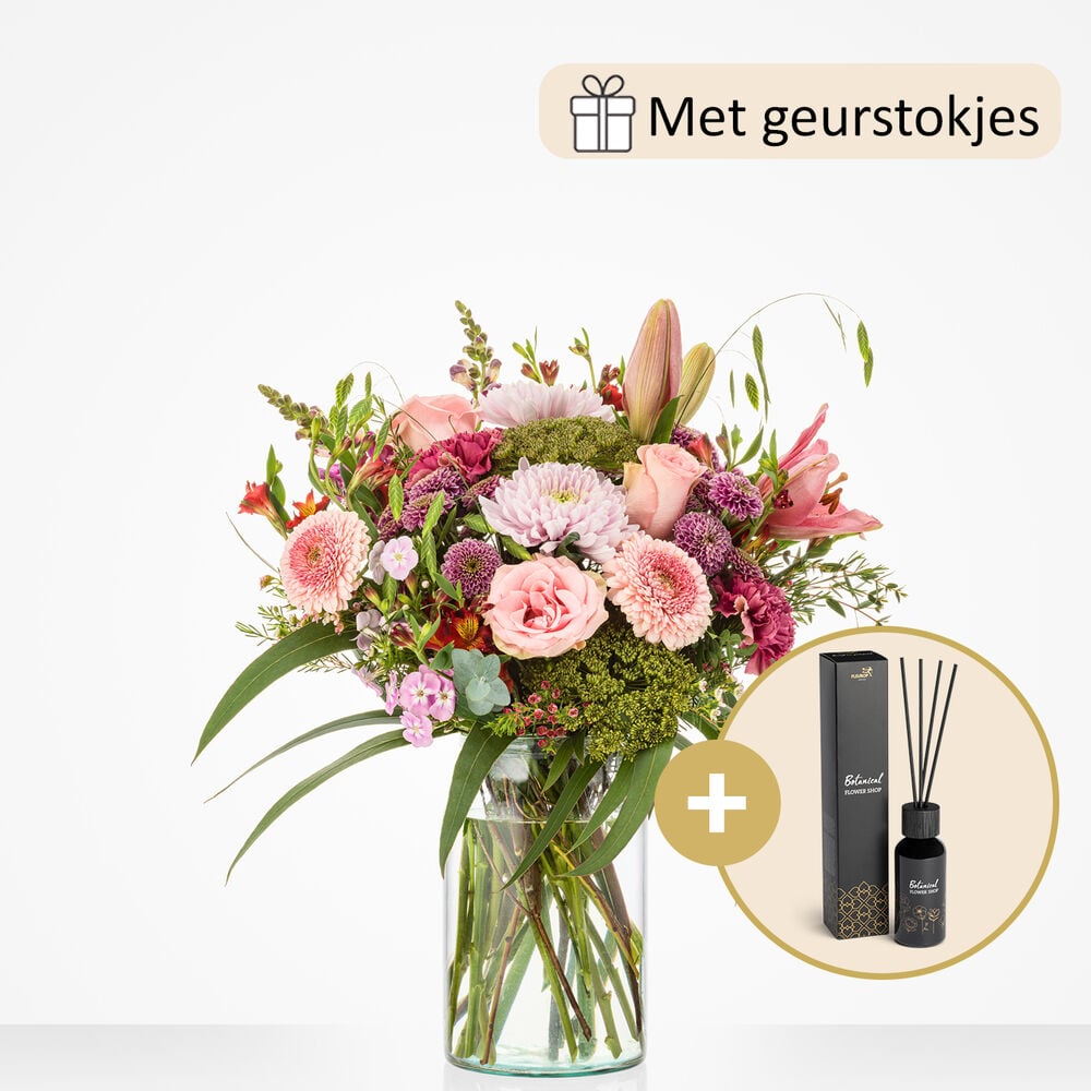 Flower happiness bouquet (gift set with scented sticks)