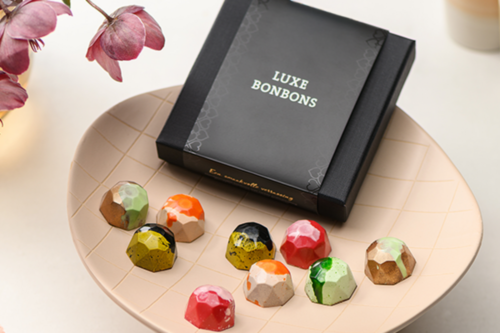 Luxury chocolates in gift box