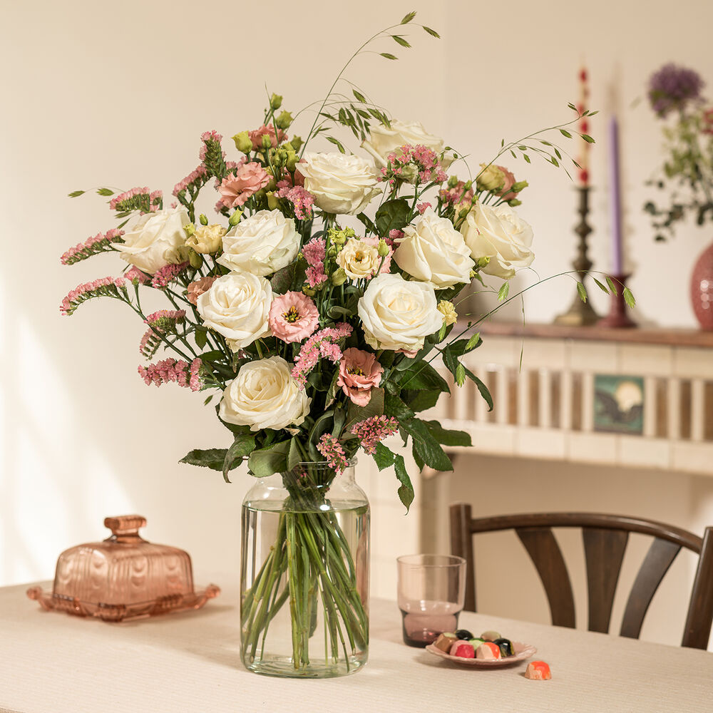 White roses bouquet