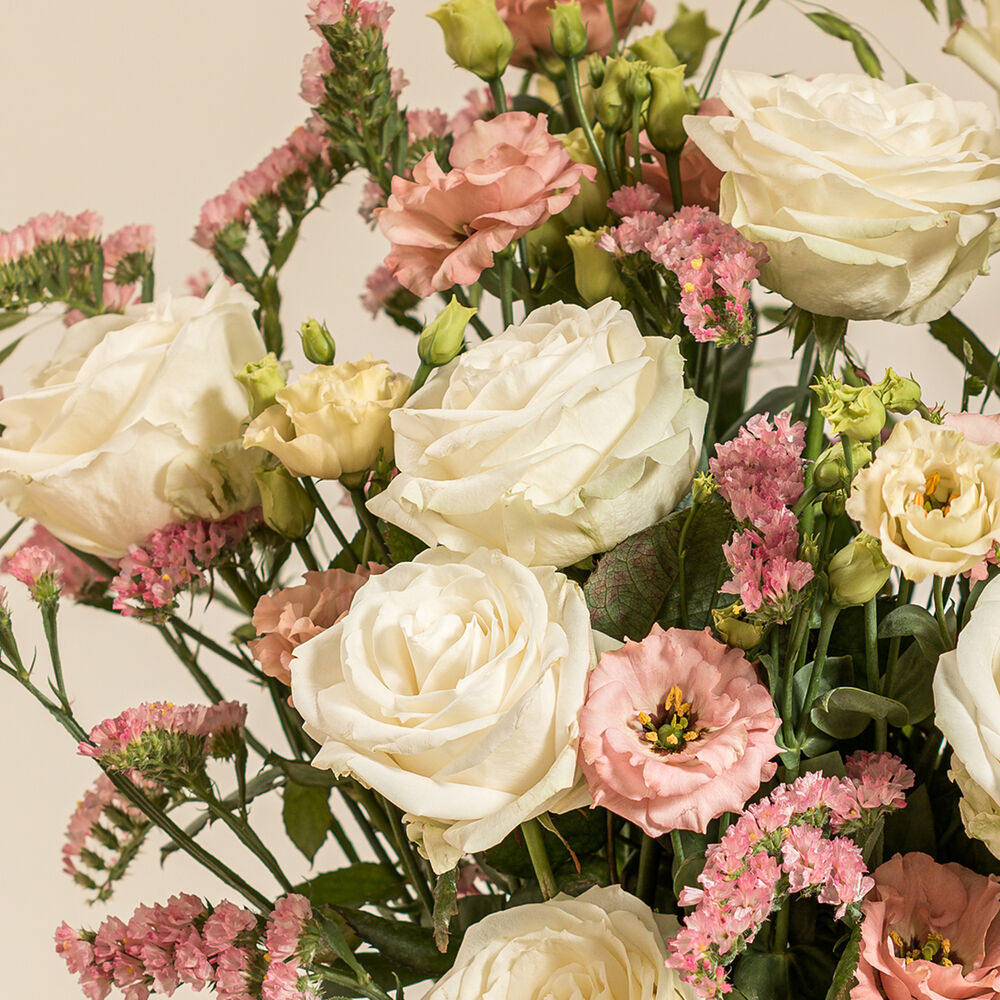 White roses bouquet