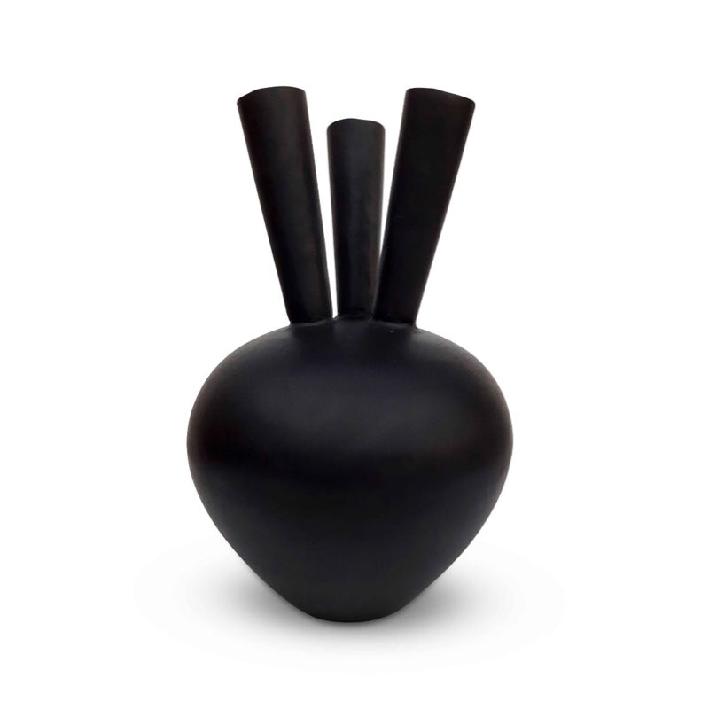 Toetervaas ovaal 3 Openingen Zwart