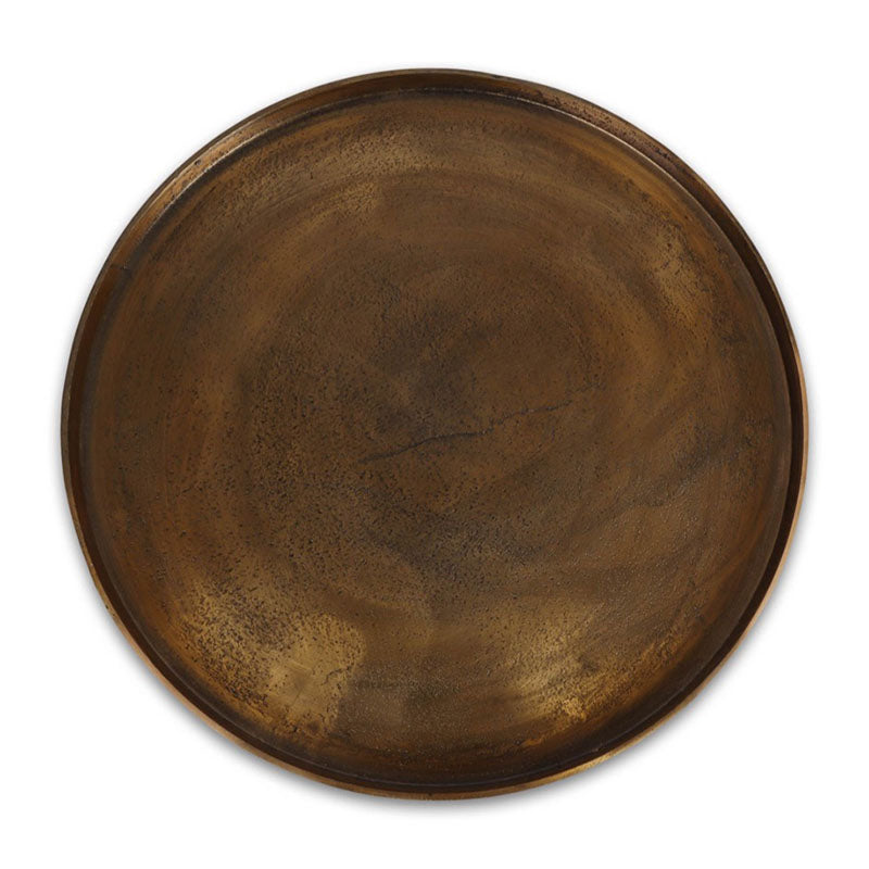 Dienblad Rond Antique Gold