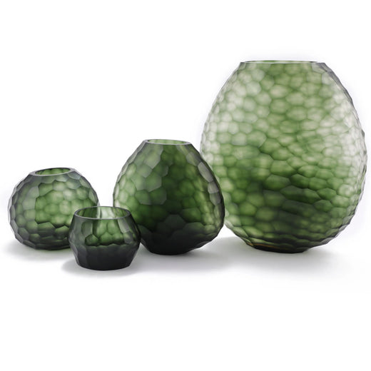 Vase Hematite Steel Green